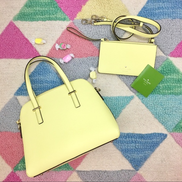 kate spade Handbags - Kate Spade Purse & Wallet Set in Daffodil